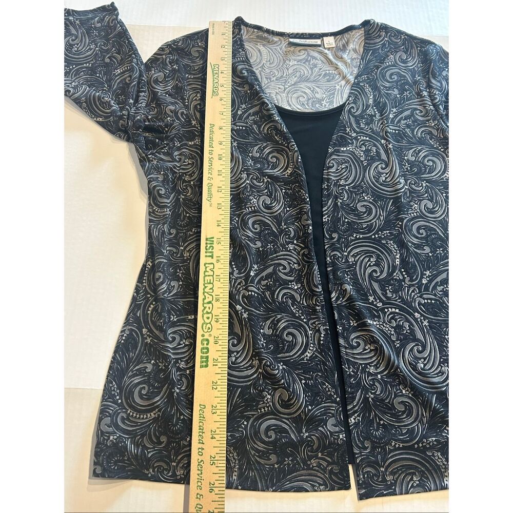 Croft & Barrow Women’s Cardigan Shell Set Size L Paisley Floral Mock Tunic Top B - Picture 6 of 10